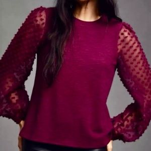 Maeve Textured Sleeve Top - L